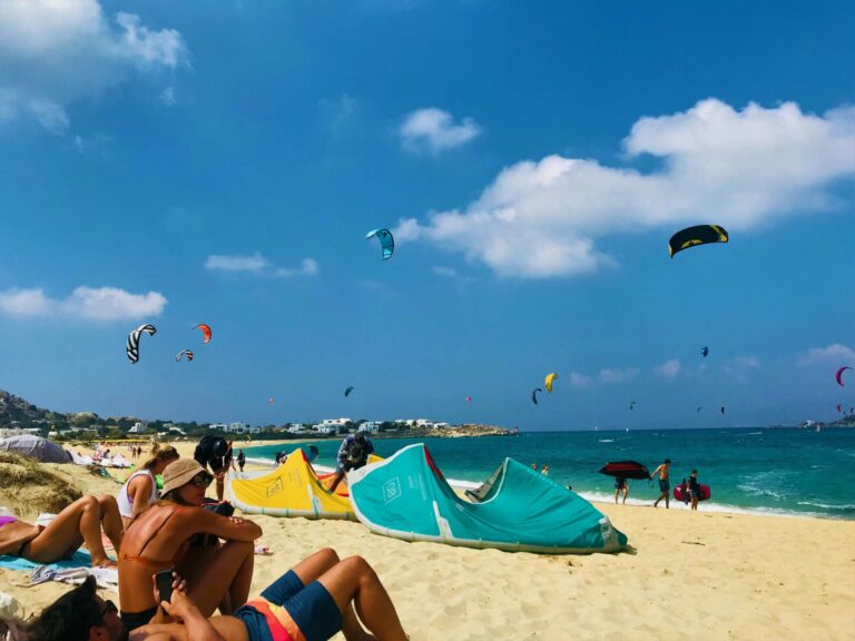 Kitesurfing in Naxos, Greece:
